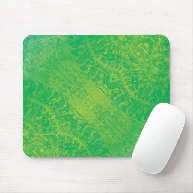 Acceptance | Yellow Green Blue Boho Medallions Mouse Mat (With Mouse)