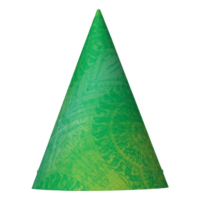 Acceptance | Yellow Green Blue Boho Medallions Party Hat (Front)