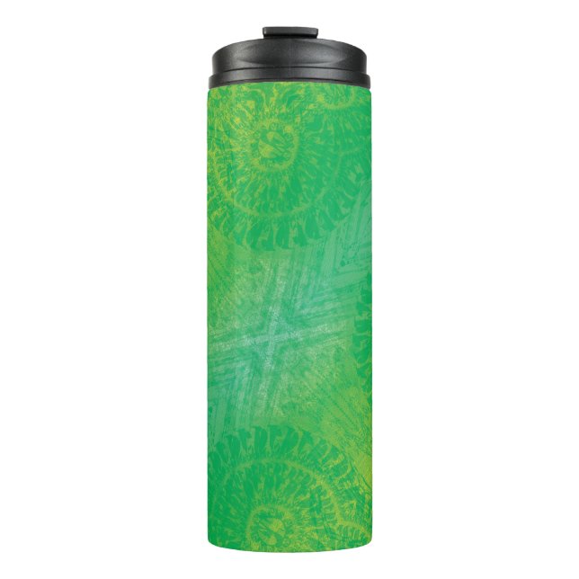 Acceptance | Yellow Green Blue Boho Medallions Thermal Tumbler (Front)
