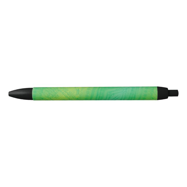 Acceptance | Yellow Green Blue Shibori Pattern Black Ink Pen (Front)