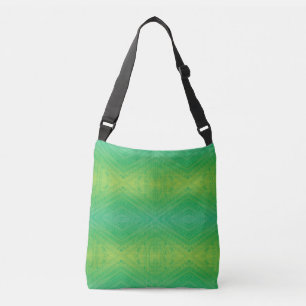 Acceptance Yellow Green Blue Shibori Pattern Crossbody Bag
