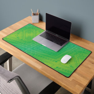 Acceptance   Yellow Green Blue Shibori Pattern Desk Mat