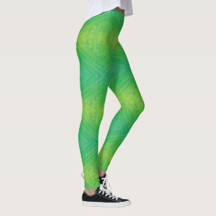 Acceptance   Yellow Green Blue Shibori Pattern Leggings