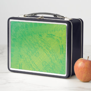 Acceptance   Yellow Green Blue Shibori Pattern Metal Lunch Box