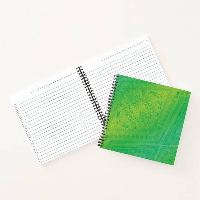 Acceptance | Yellow Green Blue Shibori Pattern Notebook (Inside)