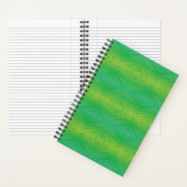 Acceptance | Yellow Green Blue Shibori Pattern Notebook (Inside)