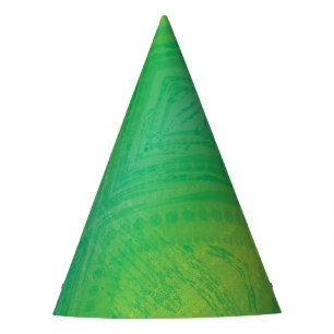 Acceptance Yellow Green Blue Shibori Pattern Party Hat