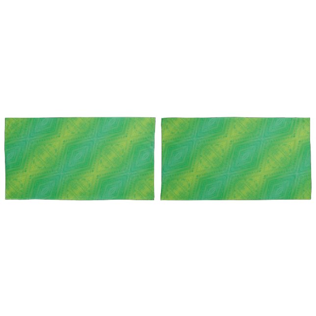Acceptance | Yellow Green Blue Shibori Pattern Pillowcase (Front-Set)