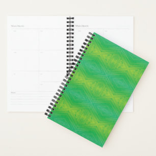Acceptance Yellow Green Blue Shibori Pattern Planner