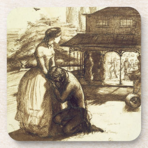Accepted, 1853 (pen & brown ink on paper) coaster