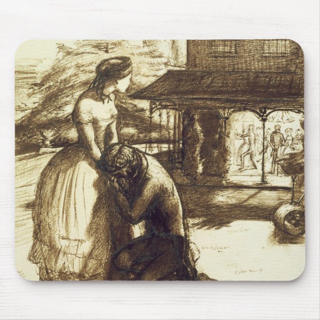 Accepted, 1853 (pen & brown ink on paper) mouse mat (Front)