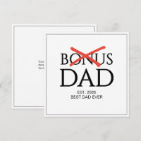 Accepted BONUS DAD Established Fathers Day