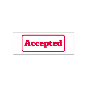 Accepted Office Paperwork Business Ink Stamp