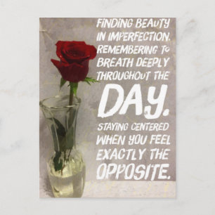 Accepting Imperfection - Red Rose Postcard