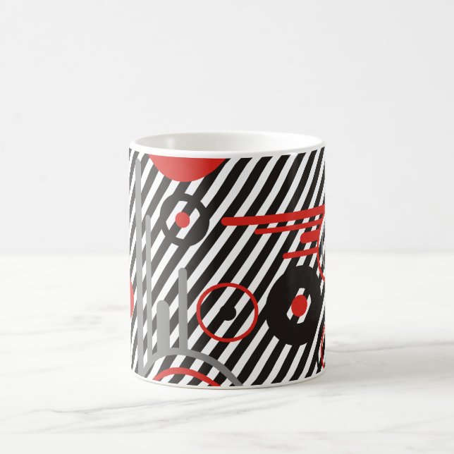 access | black stripes coffee mug (Center)