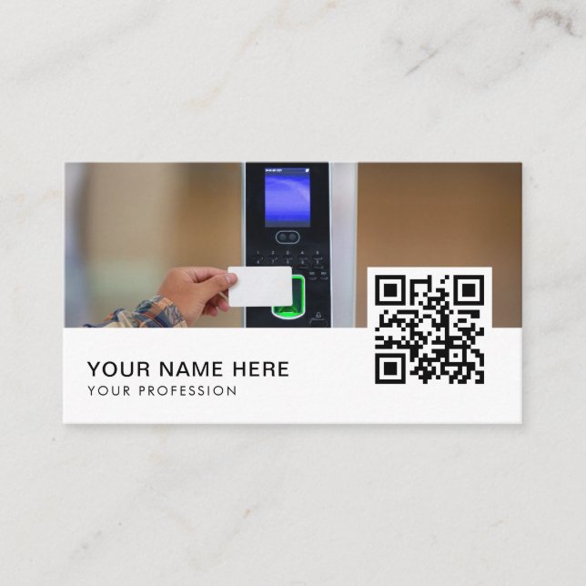 Access Control service QR Code  Business Card (Front)