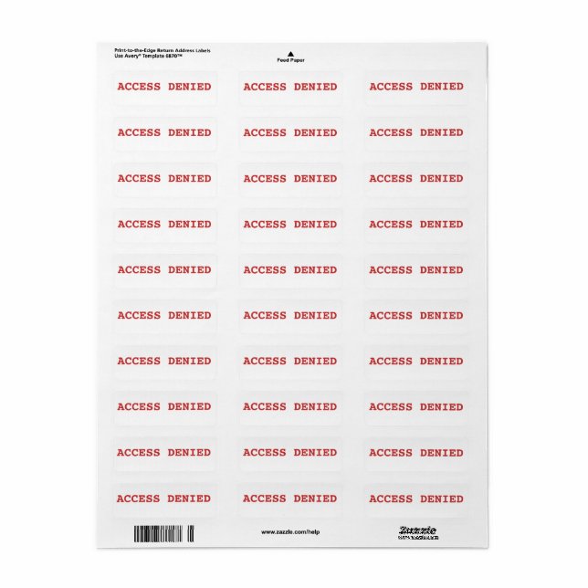 access denied (Full Sheet)