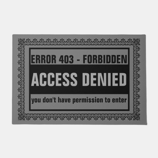 Access Denied 403 Forbidden Error Doormat (Front)