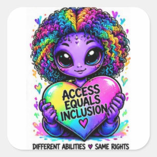 Access Equals Inclusion Alien Sticker