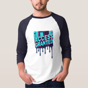 Access Granted   Retro Hacker Floppy Disc Graphic T-Shirt