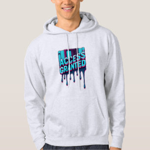Access Granted Retro Hacker Floppy Disk Graphic Hoodie