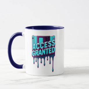 Access Granted   Retro Tech & Cybersecurity Floppy Mug