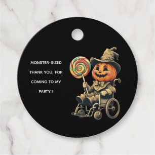 Accessible Jack o lantern Halloween Favour Tags