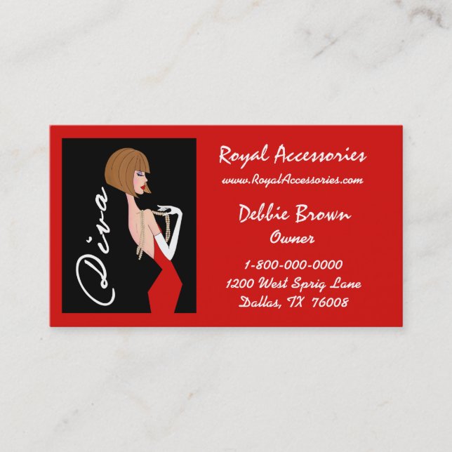 Accessories and Fashion / DIVA Business Cards (Front)