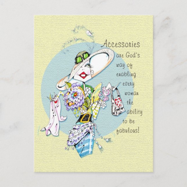 Accessories are God's way...postcard Postcard (Front)