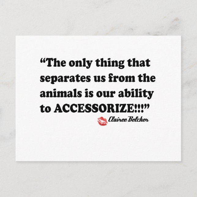 Accessorise Postcard (Front)