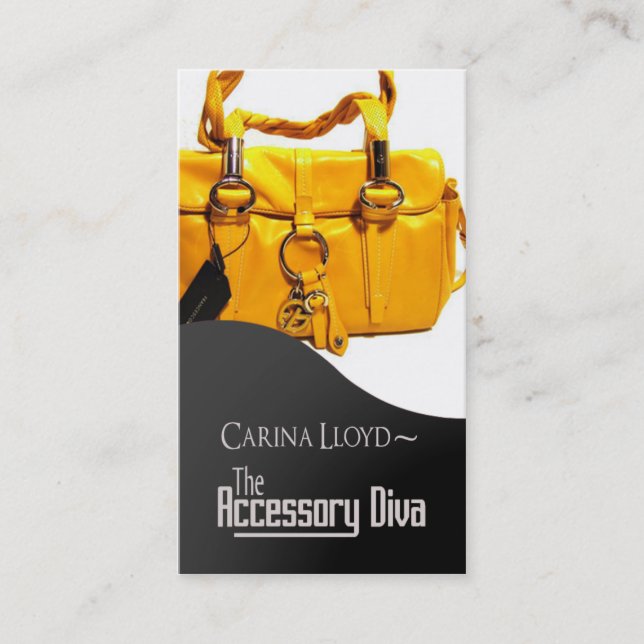 Accessory Diva: Jewellery Fashion Seller Discount Card (Front)