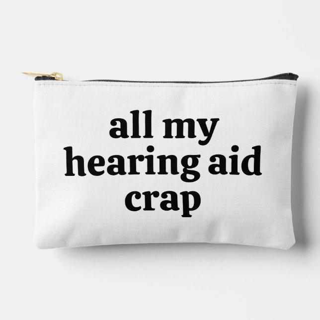 Accessory Organiser for Hard of Hearing, Gift Idea Pouch (Front)