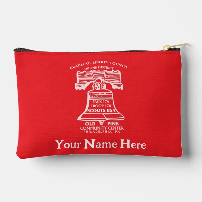 Accessory Pouch Small - Red (Personalised) (Back)