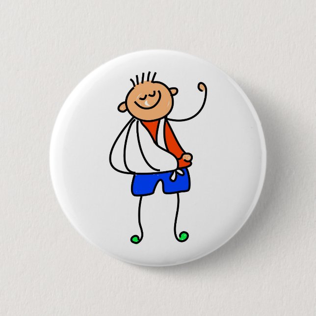 Accident Kid 6 Cm Round Badge (Front)