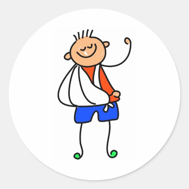 Accident Kid Classic Round Sticker (Front)
