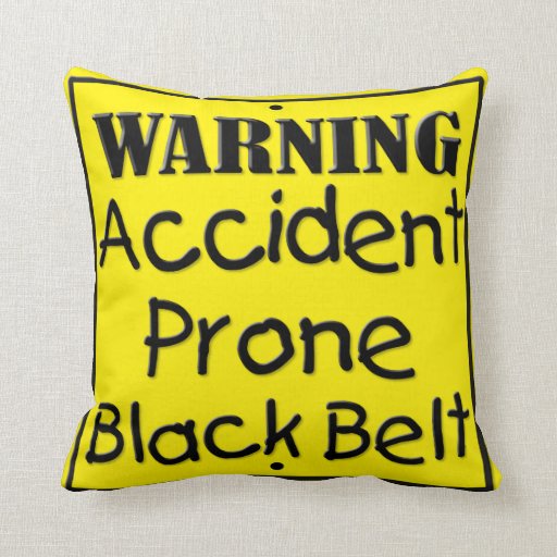 Image of Accident Prone Black Belt Cushion