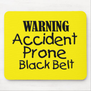 Accident Prone Black Belt Mouse Mat
