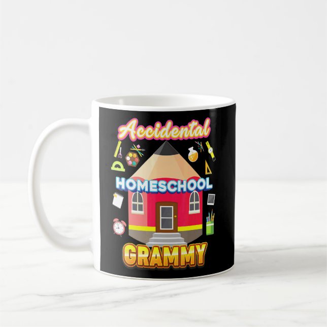 Accidental Homeschool Grammy Dad Mum Family Kid Ba Coffee Mug (Left)