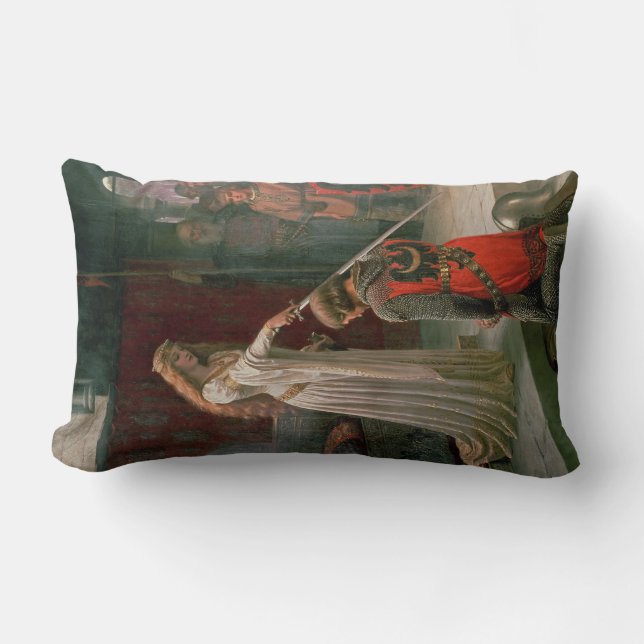 Accolade (by Edmond Blair Leighton) Lumbar Cushion (Front)