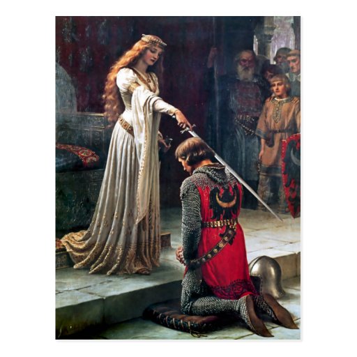 Image of Accolade by Edmund Blair Leighton Postcard