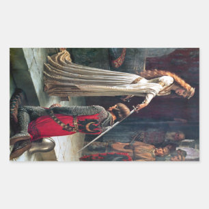 Accolade by Edmund Blair Leighton Rectangular Sticker