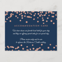 Accommodation Rose Gold Glitter Confetti Navy Blue