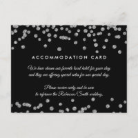 Accommodation Silver Faux Glitter Confetti Black