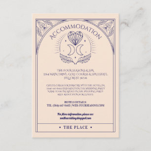 Accommodation Tarot Moon Crystals Heart Wedding Enclosure Card