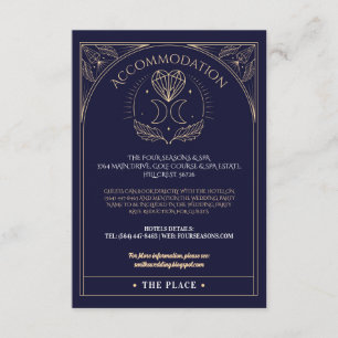 Accommodation Tarot Moon Crystals Heart Wedding Enclosure Card