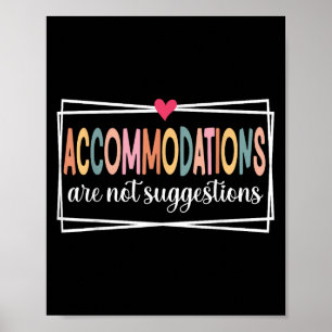 Accommodations Are Not Suggestions Slp, Speech, Ot Poster