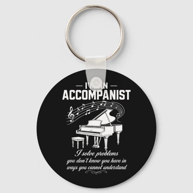Accompanist Solve Problems Dont Know Have Piano Key Ring (Front)
