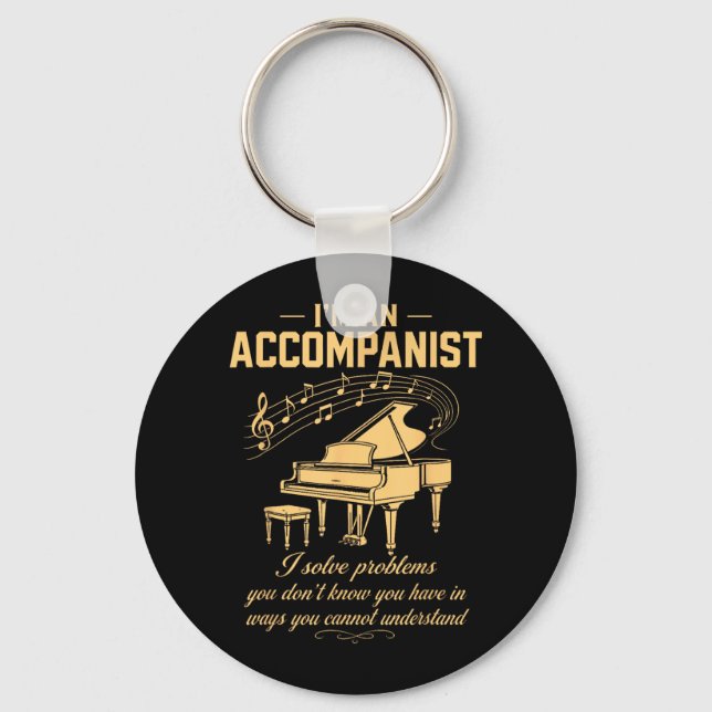 Accompanist Solve Problems Dont Know Have Piano Key Ring (Front)