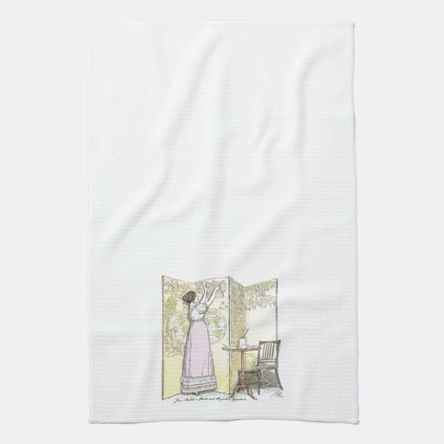 Accomplished Ladies, Jane Austen Pride & Prejudice Tea Towel (Vertical)