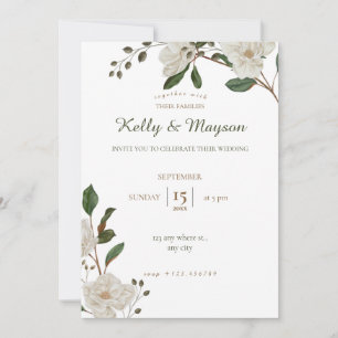 Accord of pastel colours wedding invitation